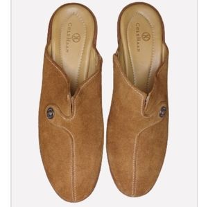 Cole Haan Devon Suede Mules in Amber, sz 11B